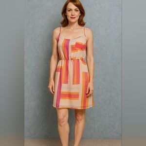 🎈ROXY Colorful Striped Sleeveless Tank Dress Small